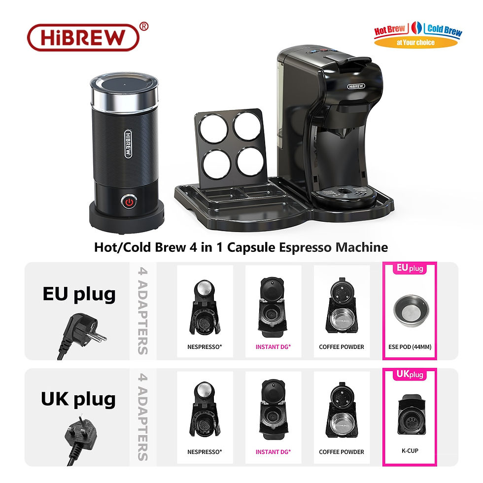 Thumbnail: HiBREW Coffee Machine 19 Bar 4in1 Hot & Cold Multiple Capsule Espresso Cafetera