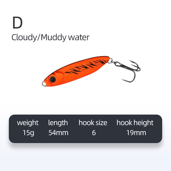 Thumbnail: HANDING Metal Jig Fish 7/10/15g Fishing Jigs Saltwater Fishing Lures with Assis