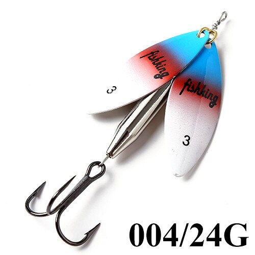 Thumbnail: FISH KING 10 Colors Spinner Bait Long Cast Double Piece Bait Fish Brass Metal L
