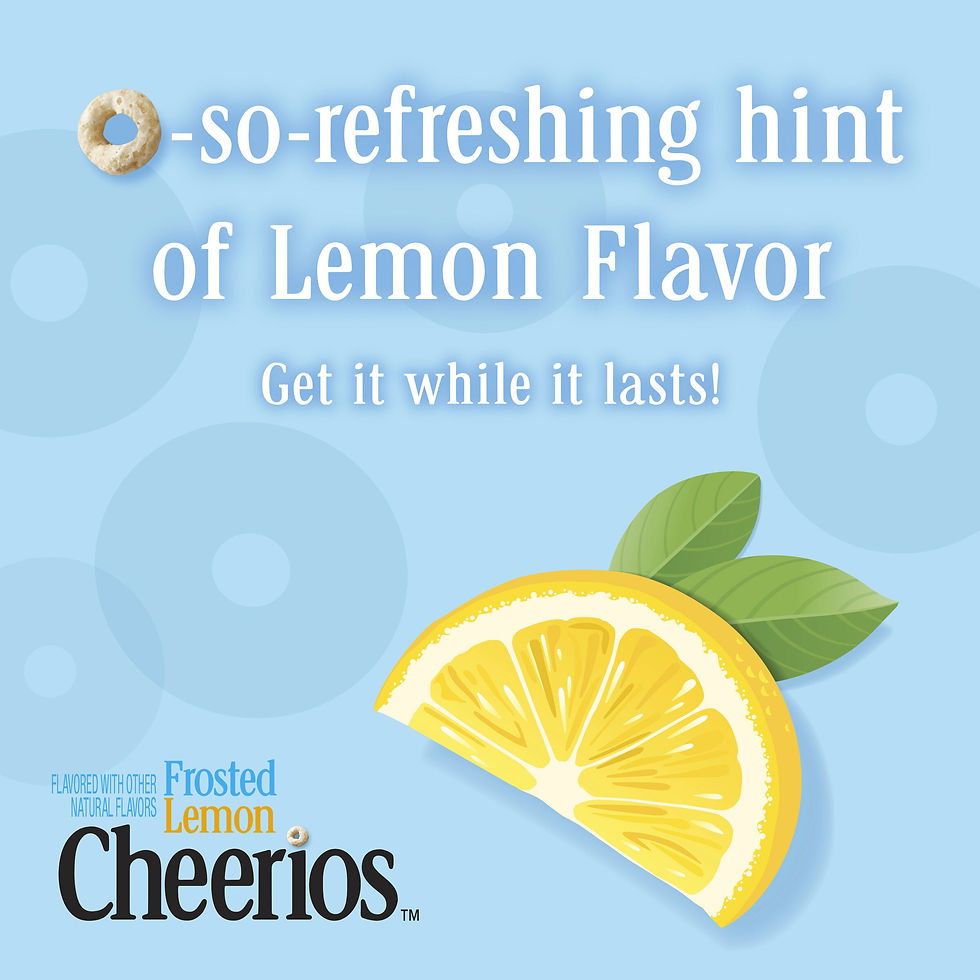 Thumbnail: Frosted Lemon Cheerios Cereal, Gluten Free, Limited Edition, Family Size, 18.5 