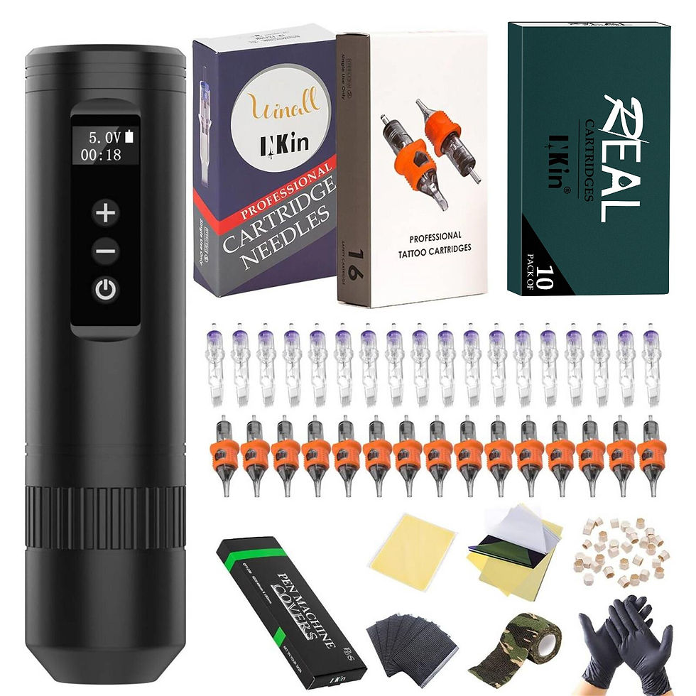 الصورة المصغرة: INKIN NowTa1 Kit Wireless Tattoo Machine Pen LED Display 2000mAh Battery Real W