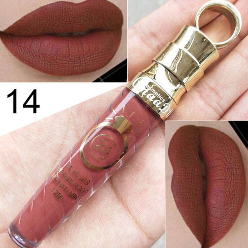 Thumbnail: 20 Colors Metallic Lip Glaze Lip Balm Glitter Lip Gloss Matte Shimmer Lipstick 