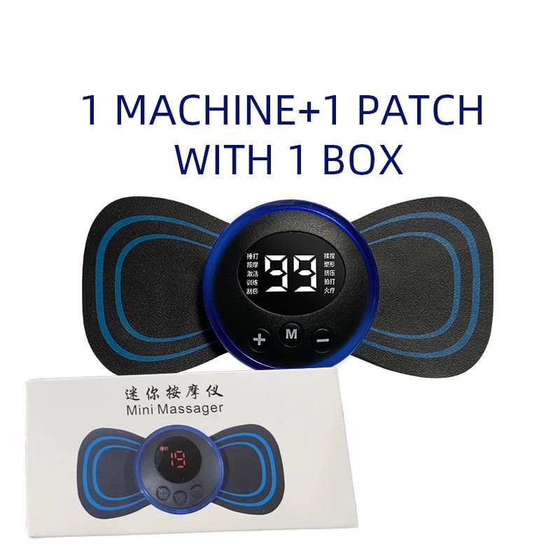 Thumbnail: LCD Display EMS Neck Stretcher Electric Massager Cervical Vertebra Massage Patc