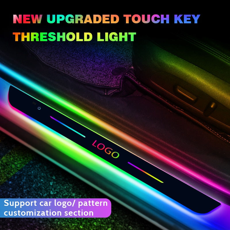 [Customized] Car door illuminated sill light logo Projector lamp USB Power Movi