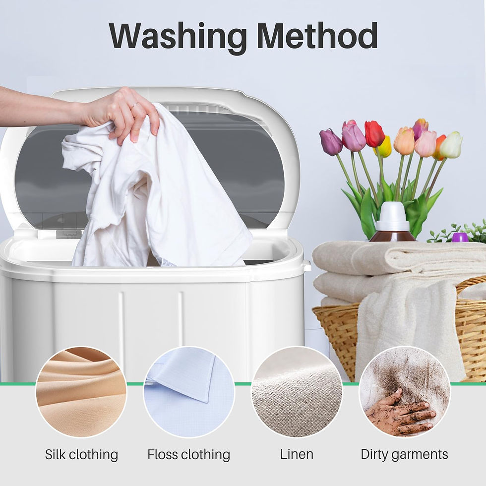 Thumbnail: TOREAD Portable Small Washing Machine, 13.5Lbs Mini Compact Washer and Spinner 