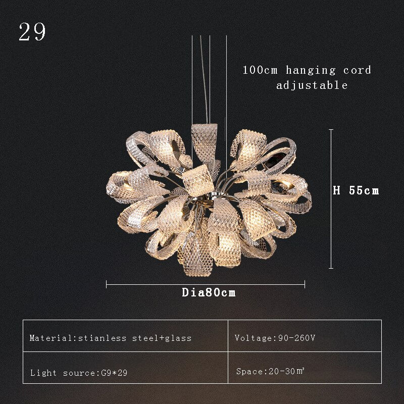 Thumbnail: Nordic Art Deco Lustre LED Hanging Lamp Lámparas Living Room Chandelier Lightin
