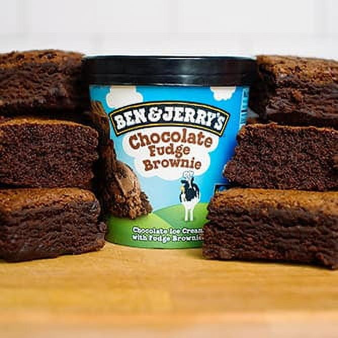 Thumbnail: Ben & Jerry's Chocolate Fudge Brownie Ice Cream, 16 oz. Pint, 6-Pack (Frozen)