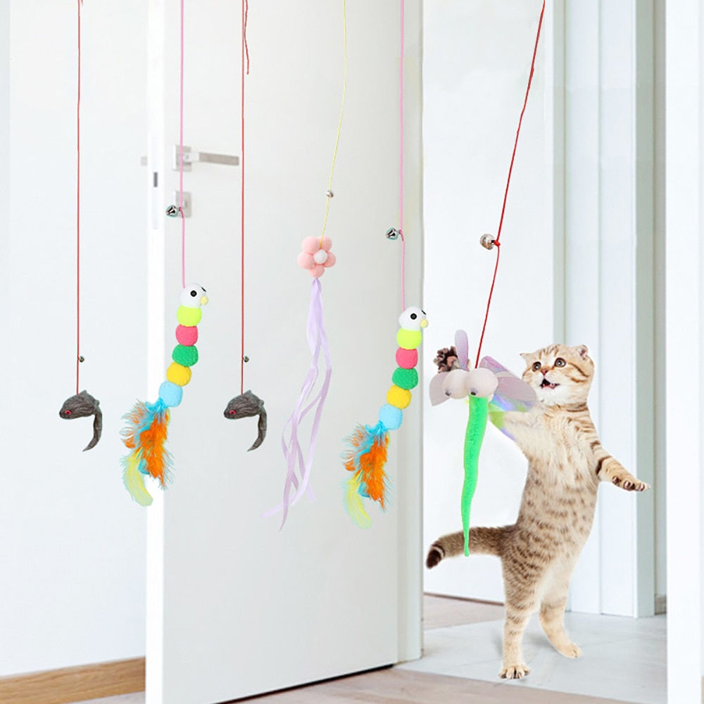 Cat Toy Simulation Mouse Cat Scratch Rope Mouse Funny Kitten Interactive Toy Re