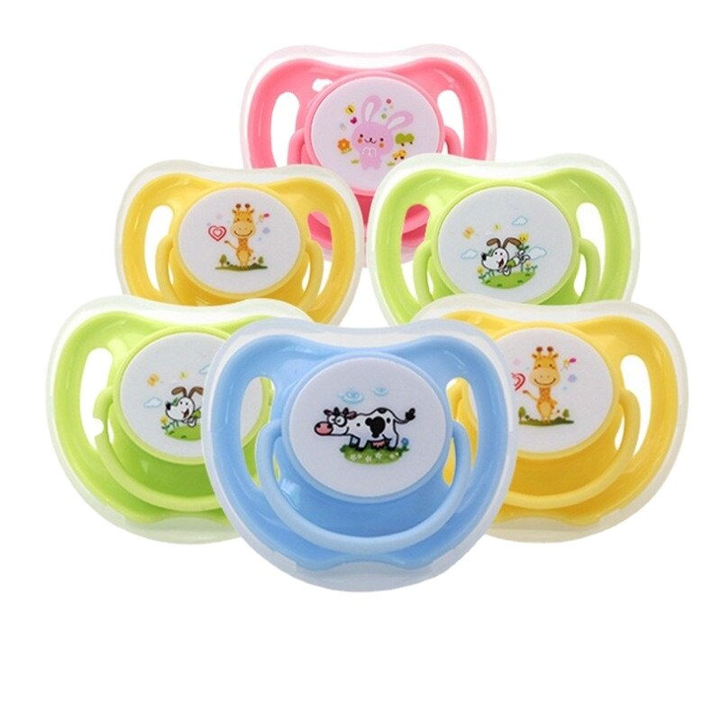 Thumbnail: Cartoon Animal Pattern Pacifier Soother for Baby Teether Safety Food Grade Sili