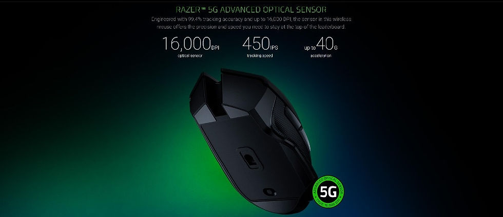 Thumbnail: Basilisk X HyperSpeed - Wireless Ergonomic Gaming Mouse16000 DPI Brand New In R
