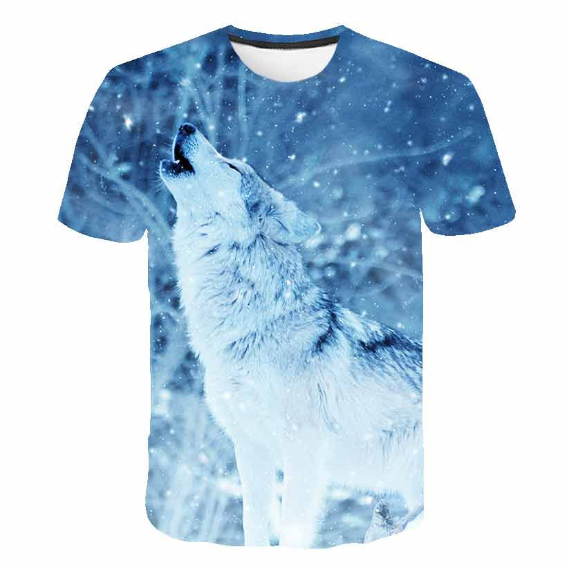 Thumbnail: Wolf T Shirt Cartoon Casual Baby Kids Boys Girls Children Short Sleeve Summer C