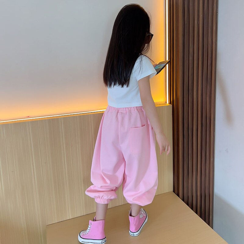 Thumbnail: Spring Autumn Girls Jogger Pants Baby Trousers Kids Pants For Teenage Bottoms C