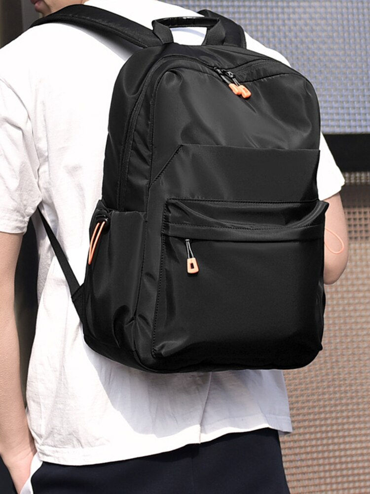 Thumbnail: A 14-inch Fashion Multifunctional USB Student Schoolbag Casual Shoulder Backpac