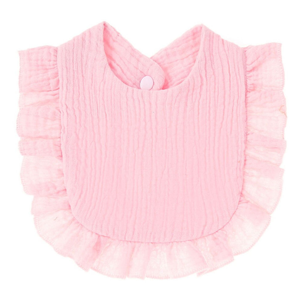 Thumbnail: Sweet Ruffles Baby Girl Bib Infants Saliva Towel Double Layer Soft Cotton Burp 