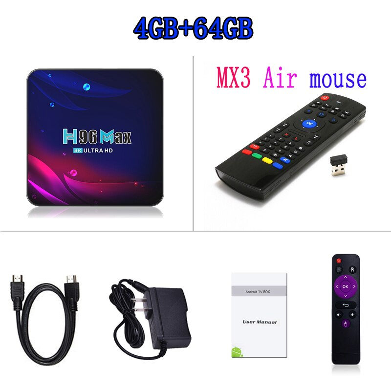 Thumbnail: H96 Max V11 Smart TV BOX Android 11 4GB RAM Rockchip 3318 4K Google 3D Video BT