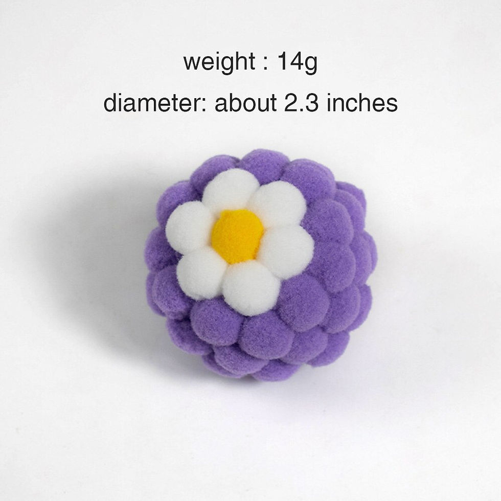 Thumbnail: Interactive Cat Bouncy Ball Toys Dog Colorful Rainbow Kitten Funny Plush Ball C