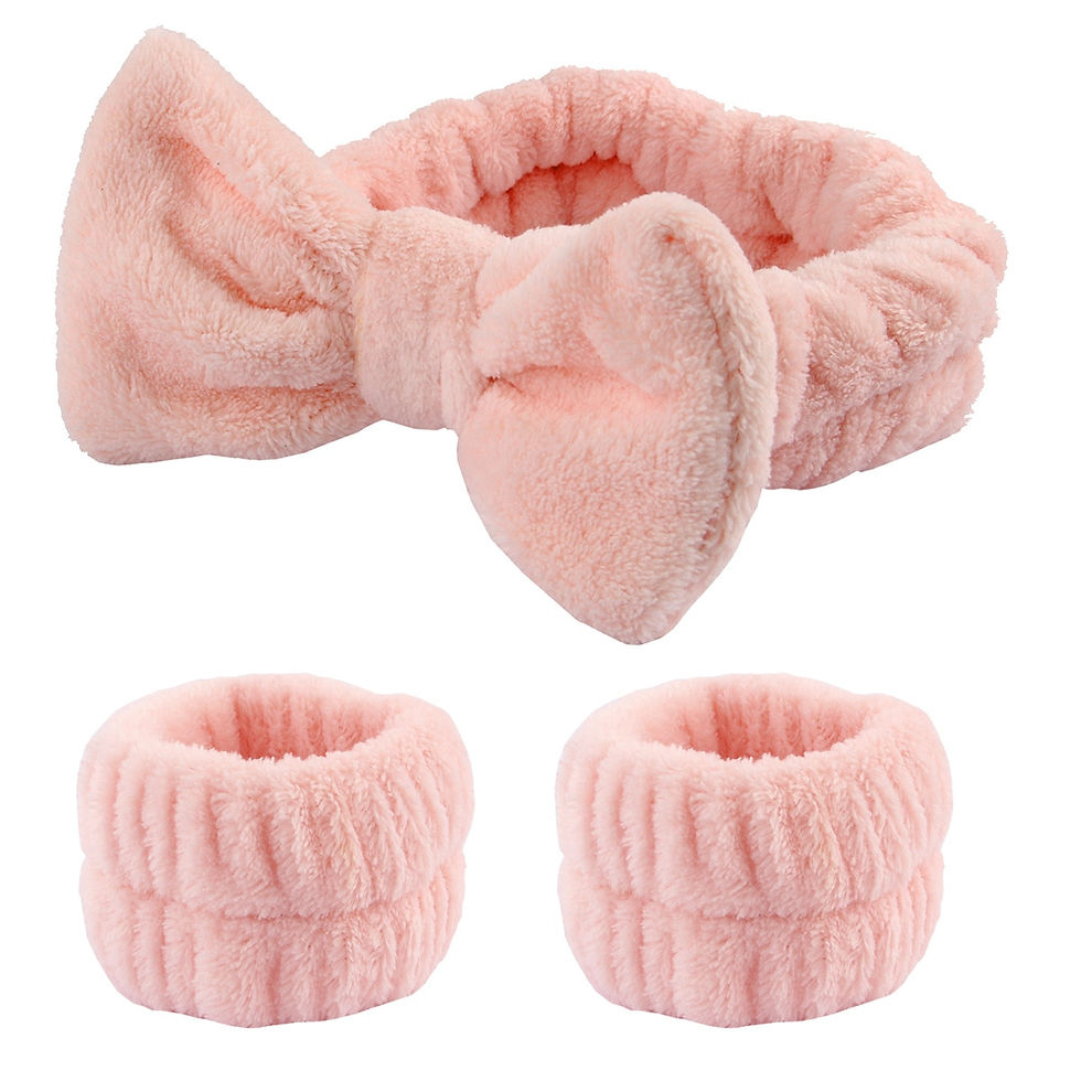 Thumbnail: Wash Face Wristband Set Headbands Spa Bathroom Accessories Set Water Absorption