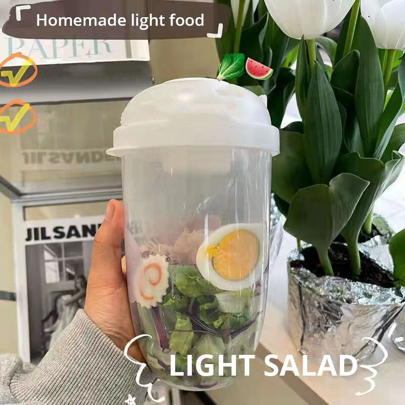 Thumbnail: Portable Bottle Salad Container Bottle-Shaped Bento Salad Bowl For Lunch Salad 
