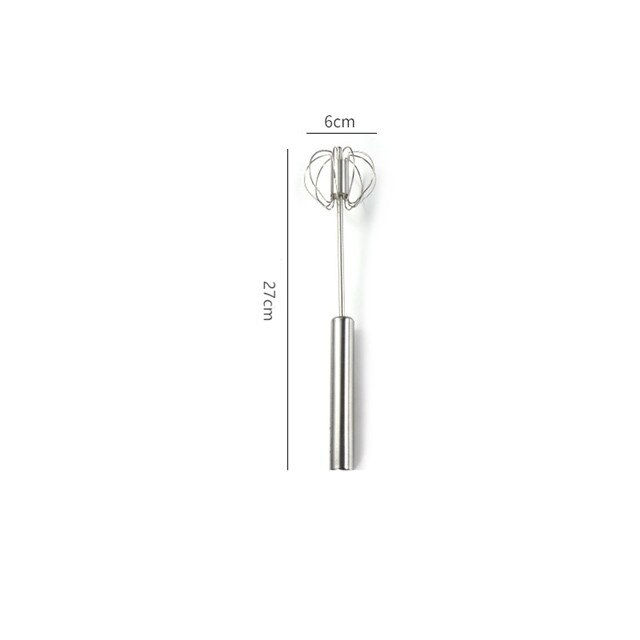 Thumbnail: Household Semi-Automatic Rotating Egg Beater Stainless Steel Turning Cream Uten
