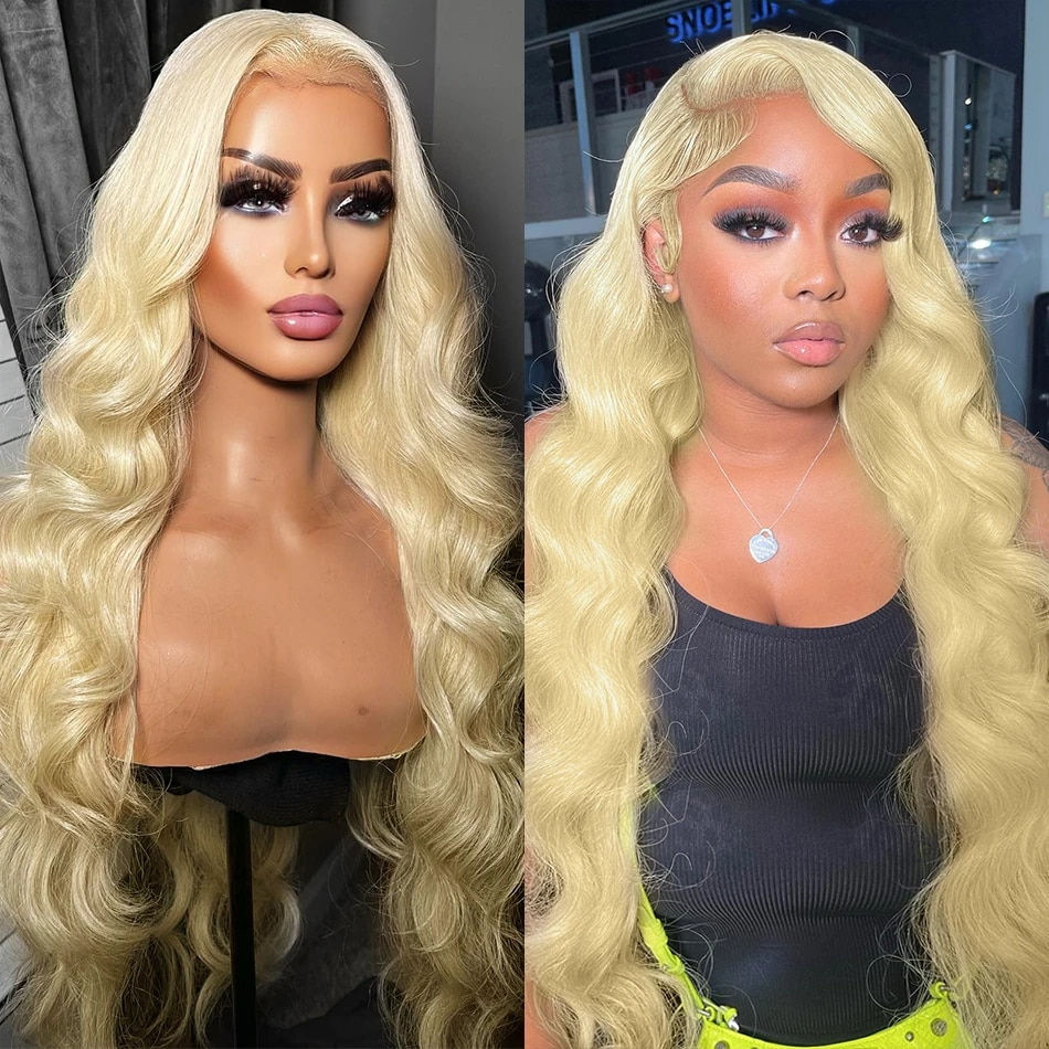 Blonde Body Wave Lace Front Wig Colored Human Hair Wigs For Women Brazilian 613