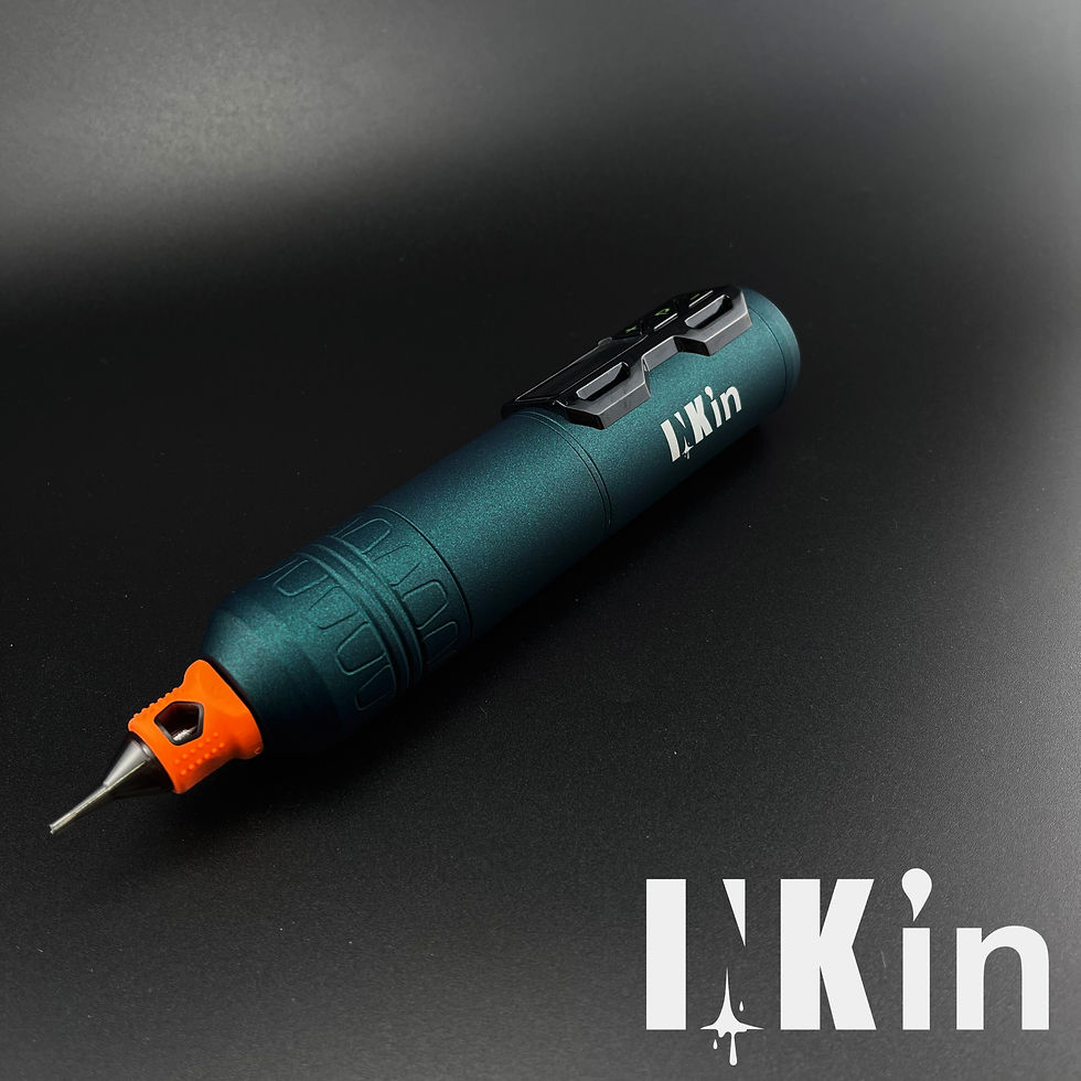 Thumbnail: INKIN CL2 Wireless Battery Tattoo Machine Matte Xmas Green Swiss Motor LED Disp