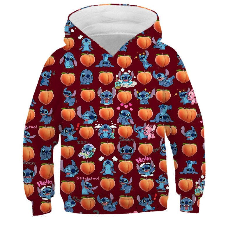 Thumbnail: Boys Girls Stitch Hoodies Spring Autumn Children Stitch Sweatshirts Boys Girls 