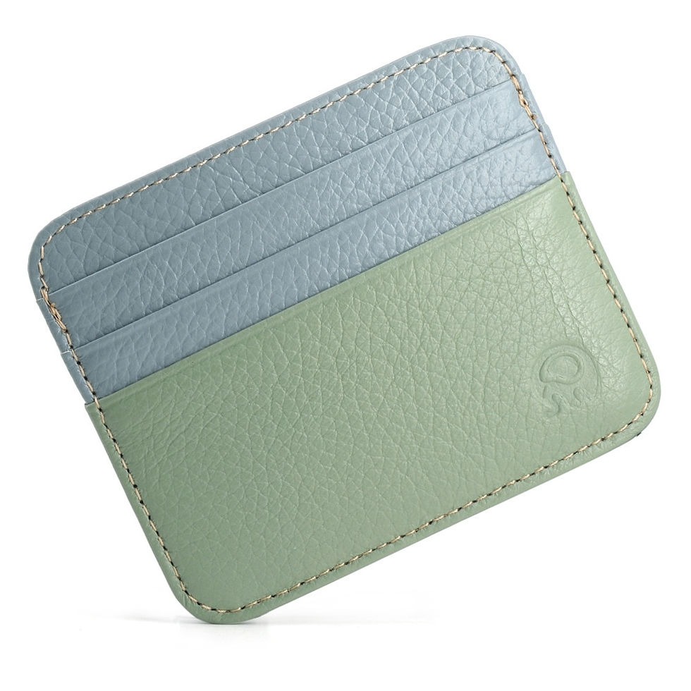 Thumbnail: Retro First Layer Genuine Leather Card Bag with 7 Card Slot Super Thin 100% Rea