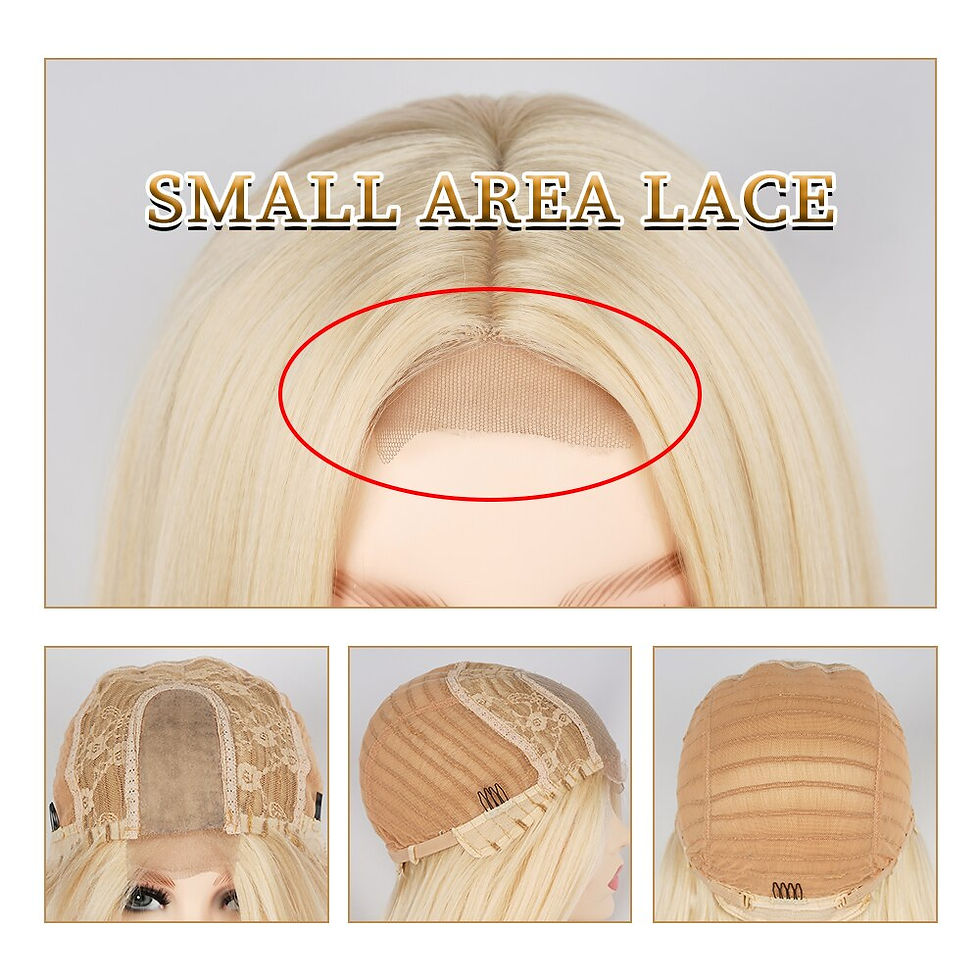 Thumbnail: Light Brown Synthetic Long Straight Wig Middle Part Natural Hairline Wig Highli