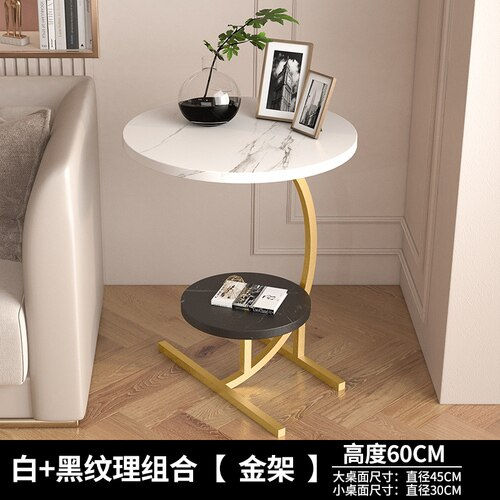 Thumbnail: Nordic White Coffee Tables Luxury Gold Modern Designer Side Table Irregular Fre