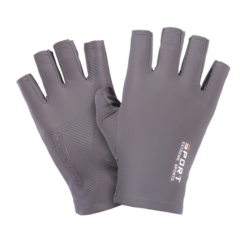 Thumbnail: Ice Silk Half-finger Cycling Gloves for Men and Women Outdoor Sports Fitness Dr