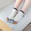 Thumbnail: Novelty Cute Ankle Five Finger Happy Socks Woman Print Cotton Dispensing White 