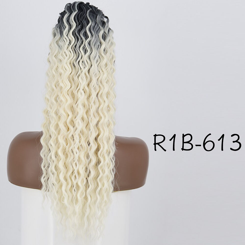 Thumbnail: Synthetic Curly Ponytail Extensions Clip In Drawstring Ponytail Wig Long 26Inch