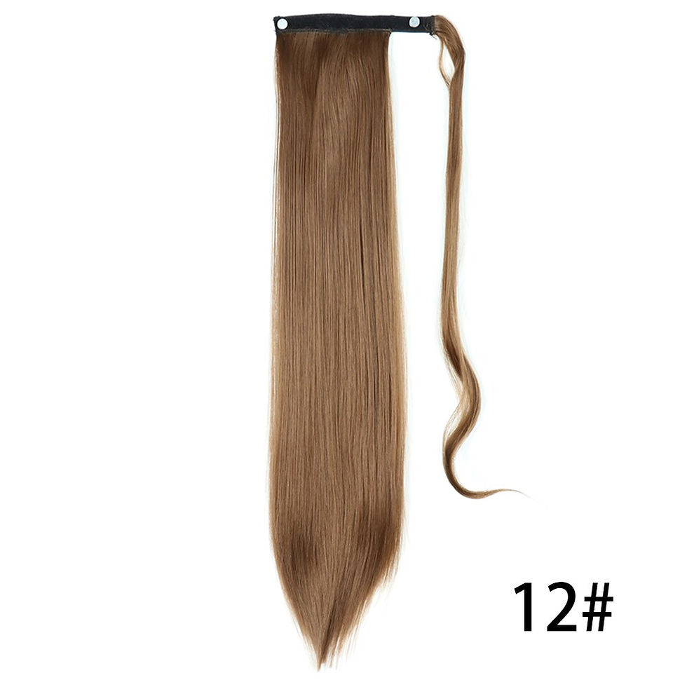 Thumbnail: XINRAN Synthetic Long Straight Ponytail Clip In Hair Extensions Wrap Around Pon