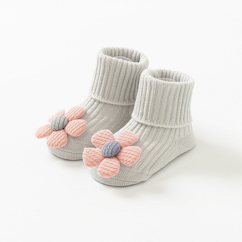 Thumbnail: Cotton Baby Socks Non-Slip Floor Socks Spring Autumn Newborn Baby Socks In The 
