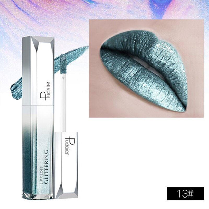 Thumbnail: 6 Colors Metallic Glitter Diamond Liquid Lipstick Waterproof Long Lasting Pearl