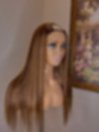 Long 24 inch Highlight Blonde Silky Straight U Part Wig European Remy Human Hai
