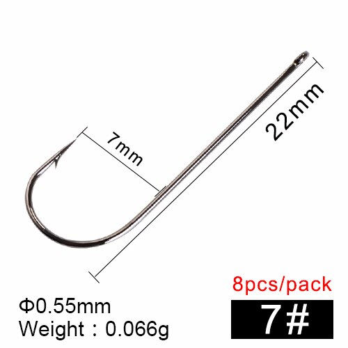 Thumbnail: FTK Carp Fishing Barbed Fish Hook Size 2-18# 7 Pcs - 80 Pcs Super Needle Point 
