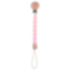 الصورة المصغرة: Baby Pacifier Clips Anti-drop Wooden Soother Clip Pacifier Chain Silicone Rainb