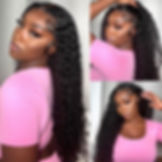 Thumbnail: 12A Water Wave Bundles With Closure Frontal Peruvian Deep Curl Wet and Wavy Bun