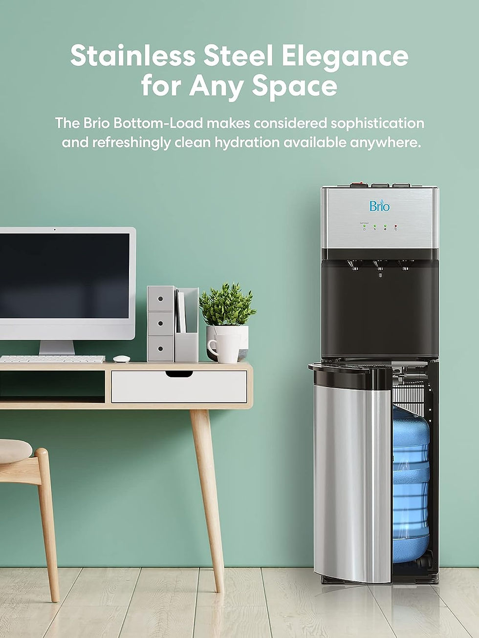 Thumbnail: Brio CLBL520SC Self-Cleaning Bottom Load Water Cooler Dispenser for 3 & 5 Gallo