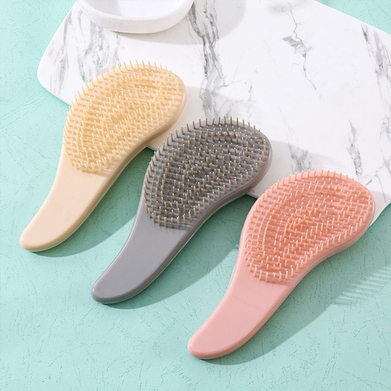 Thumbnail: Portable Handle Hair Comb Anti Static Massage Hair Brush Detangle Shower Massag