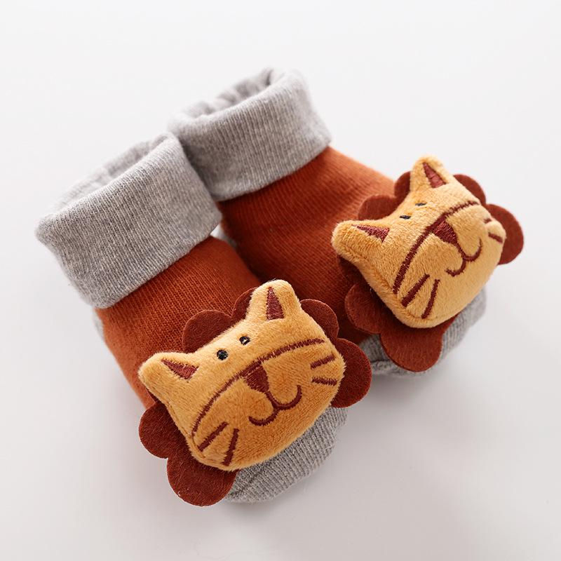 Thumbnail: Baby Kids Toddler Anti-Slip Socks Spring Animal Infant Newborn Gift With Bells 