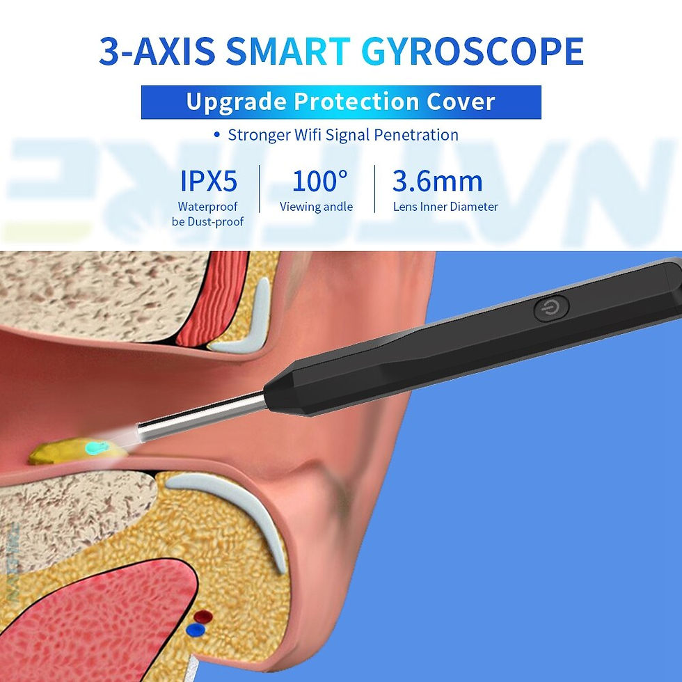Thumbnail: NATFIRE Wireless Ear Wax Remover Luminous Otoscope Ear Cleaner 1296P HD Visual 