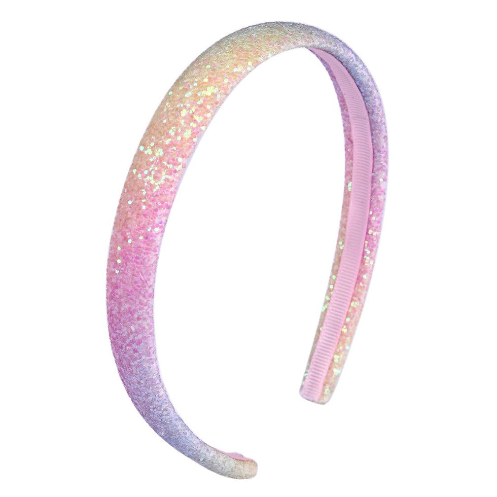 Thumbnail: New Fashion Girls Glitter Hair Bands Cute Colors Hair Hoop Hairbands Lovely Bow