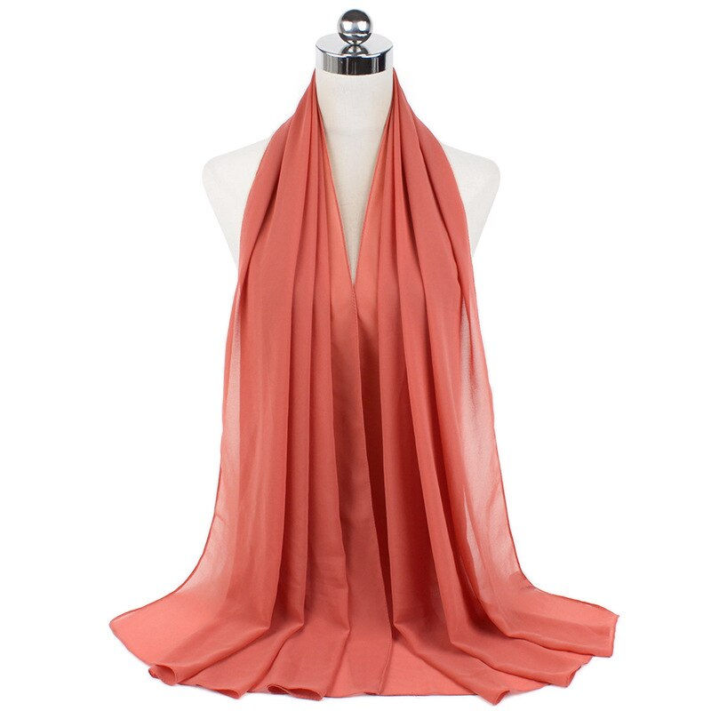 Thumbnail: New Premium Plain Chiffon Scarf Muslim Hijab Instant Shawl Soft Ball Bubble Chi