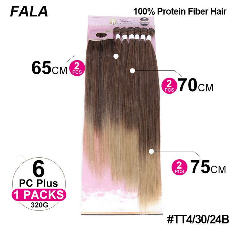 Thumbnail: Protein Organic High Quality Ombre Weave Bundle Packet Hair With Closure Kaneka