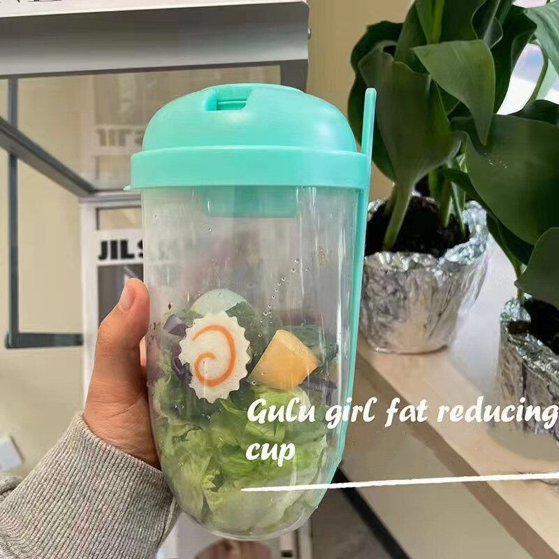 Portable Bottle Salad Container Bottle-Shaped Bento Salad Bowl For Lunch Salad 
