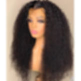 Thumbnail: Long Kinky Curly Lace Wigs For Black Women 180 Density Black Wig Pre Plucked Ba