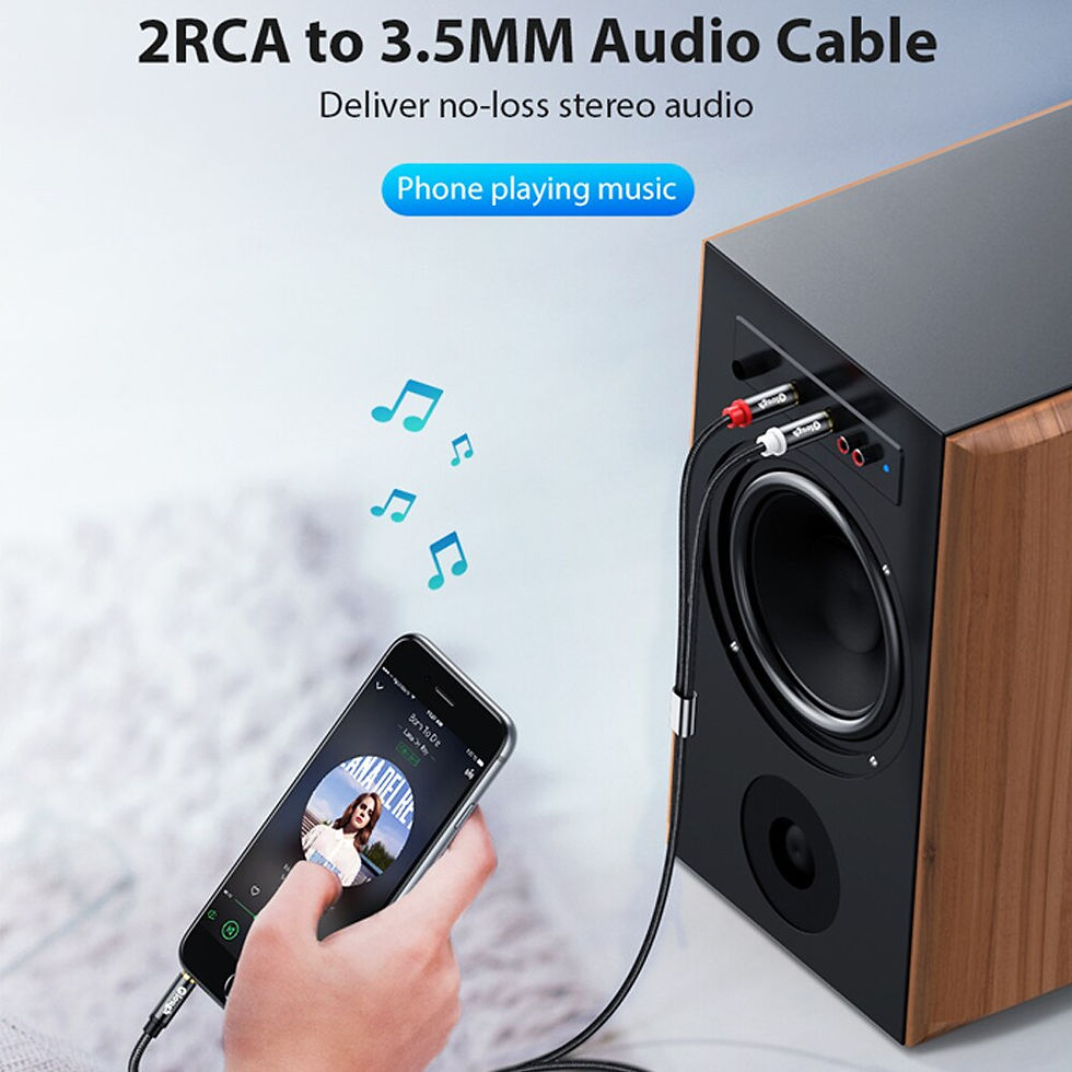 Thumbnail: Audio Cable 2RCA To 3.5MM Cable 3.5RPM Rac For TV PC Amplifier DVD Speaker Wire