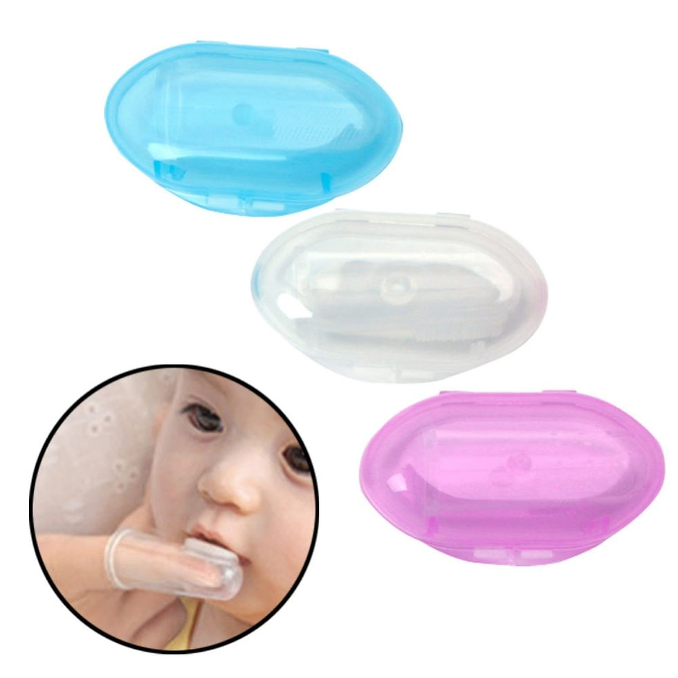 Thumbnail: Fulljion Dental Care Baby Toothbrush Kids Silicone Finger Brush Clear Massage S